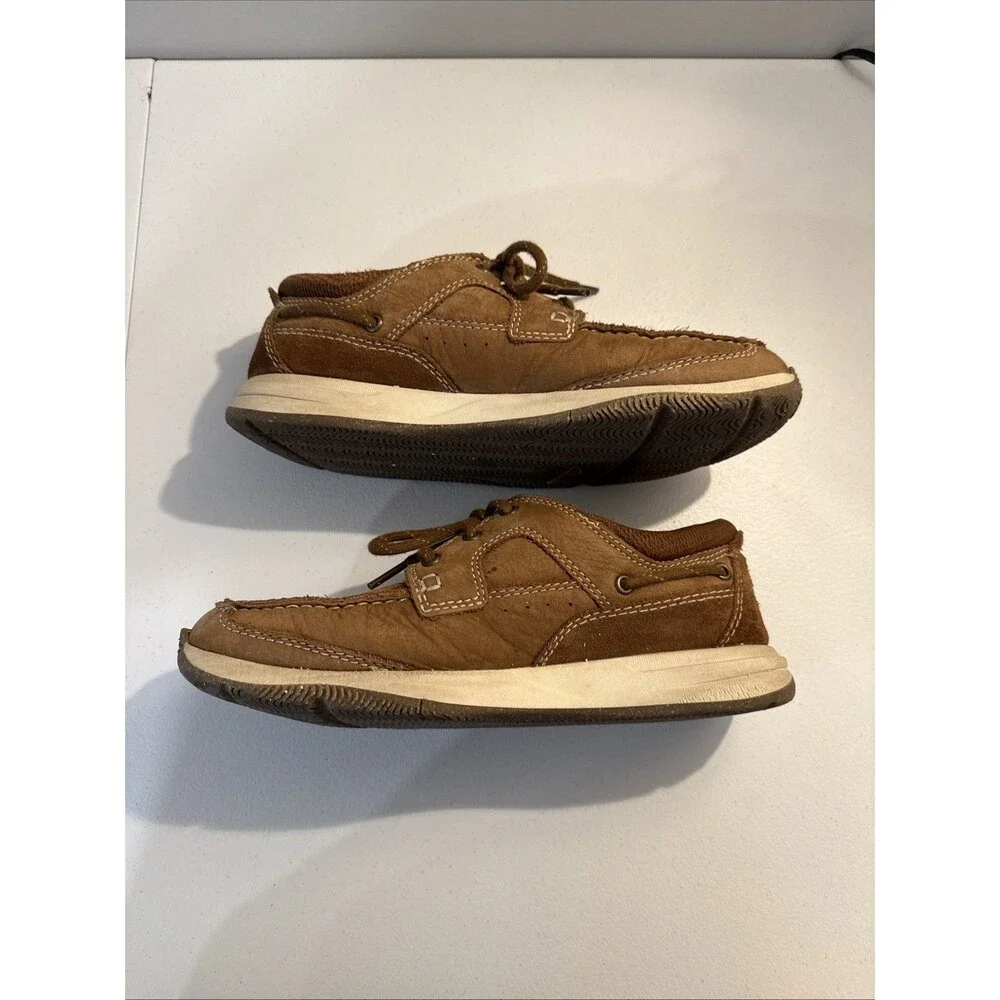 Clarks Collection Men's Light Tan Nubuck Sailview Lace Shoes Sz 7M Lightweight